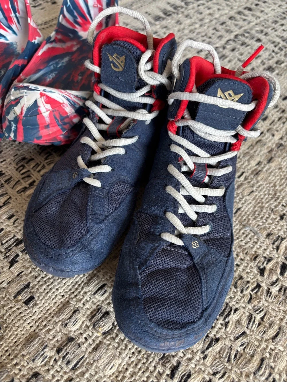 Rudis JB1 youth wrestling shoes with sole skins